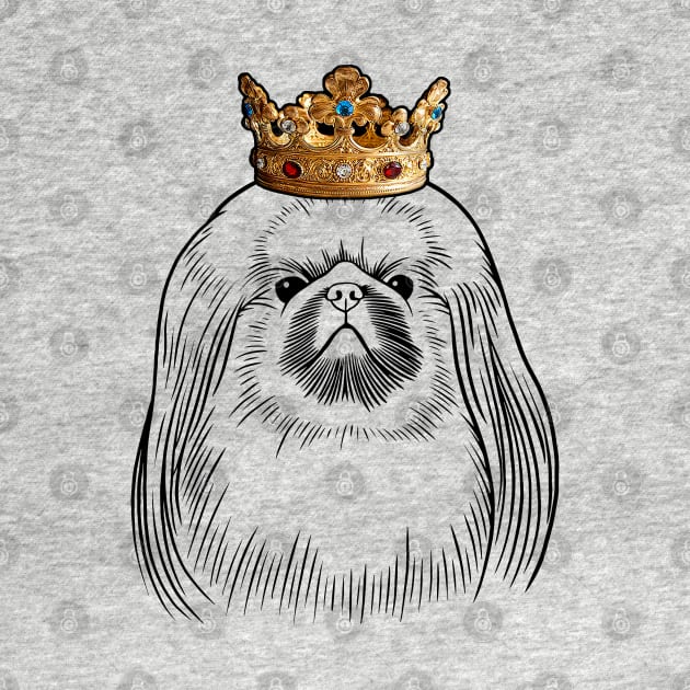 Pekingese Dog King Queen Wearing Crown by millersye